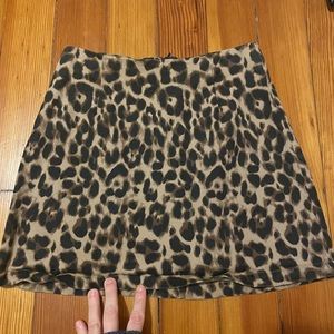 Reformation cheetah miniskirt